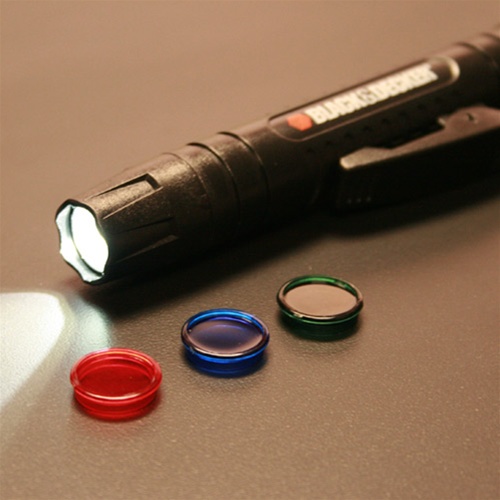 UFOStop UFO Hunting Equipment - Flashlight Combo with Color Lenses, red,  green blue
