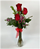 Three Rose Bud Vase