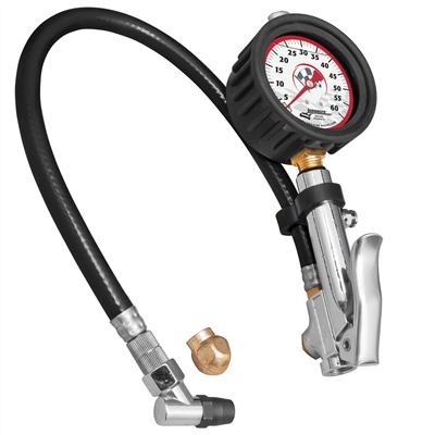 Longacre Liquid Filled 2Â½ GID Quick Fill Tire Gauge 0-60 Psi