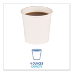 Wax Coated Paper Hot or Cold Cups 4 Ounce 1000ct