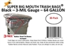 64 Gallon Trash Bags Super Big Mouth Large Industrial 64 GAL Garbage Bags Can Liners