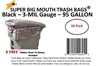 95 Gallon Trash Bags 10 Pack Super Big Mouth Large Industrial 95 GAL Garbage Bags Can Liners