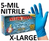 X-LARGE Nitromax Blue Nitrile Gloves Powder Free