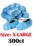 Disposable Blue Anti-Skid Shoe Cover Booties 300ct - X-LARGE