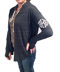 Grey Monogram Cardigan