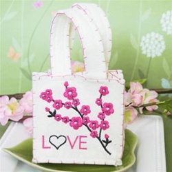 Cherry Blossom Felt Favor Bag