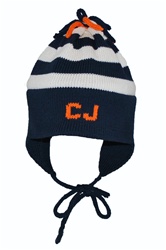 Knitted Earflap Hat- Stripe