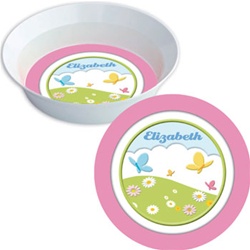 Butterfly Plate and Bowl Set