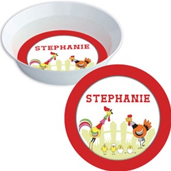 Farm Plate and Bowl Set