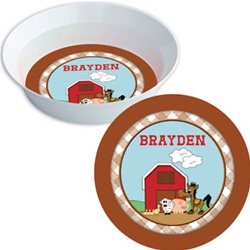 Barn Plate and Bowl Set