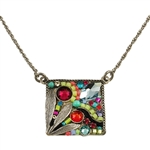 Firefly Luxe Square Leaf Necklace in Multi-color