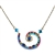 Firefly Spiral Necklace in Bermuda Blue
