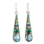 Firefly Camelia Drop Earrings in Aqua