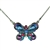 Firefly Fancy Butterfly Necklace in Sapphire