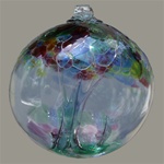 Tree of Family Art Glass Ornament - 6"