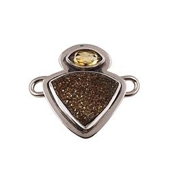 Tabra Golden Druzy Charm