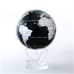 Silver and Black Spinning MOVA Globe