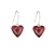 Firefly Heart Earrings in Red