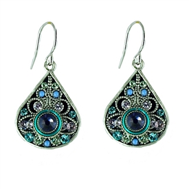 Firefly Large Teardrop Mosaic Earrings in Tanzanite