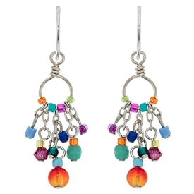 Firefly Delicate Hoop Earrings in Multi-color