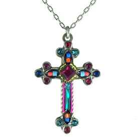 Firefly Large Cross Necklace in Multicolor