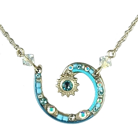 Firefly Spiral Necklace in Ice