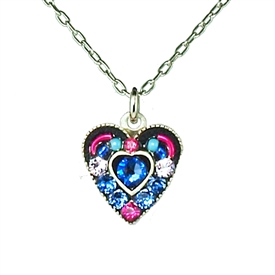 Firefly Heart in Heart Necklace in Sapphire