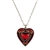 Firefly Heart Necklace in Red Rose