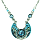 Firefly Lunette Necklace in Aqua
