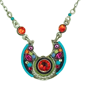 Firefly Lunette Necklace in Multi-color