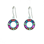 Firefly Mini Circle Earrings in Multi-color