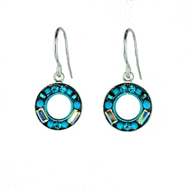 Firefly Mini Circle Earrings in Turquoise