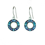 Firefly Mini Circle Earrings in Light Blue