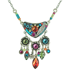 Firefly Botanical Dangles Necklace in Multi-color