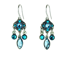 Firefly Checker w/Drop Earrings in Turquoise