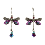 Firefly Dragonfly Earrings in Purple