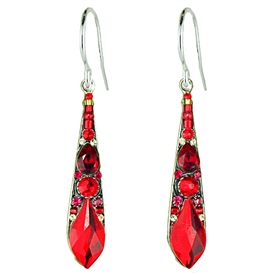 Firefly Gazelle Large Drop Earring Red