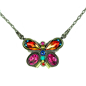 Firefly Butterfly Necklace in Multi-color