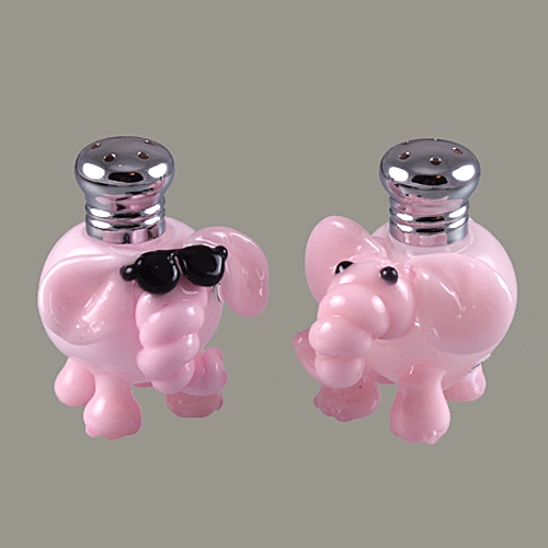 Pink Elephants Salt & Pepper Shaker - The Craft Gallery