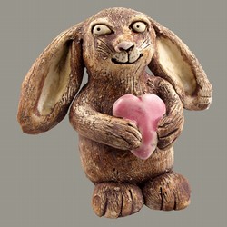 Bunny with Heart Statue