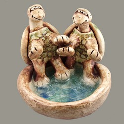 Friendly Turtle Pond Statue