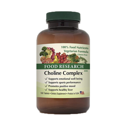 Choline Complex | 180 Tablets | Food Research