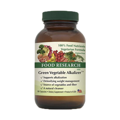 Green Vegetable Alkalizer | 90 Capsules | Food Research