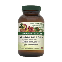 Vitamin B6,B12 & Folate | 90 Capsules | Food Research