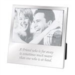 Engravable Silvertone Metal  Photo Frame 4x6