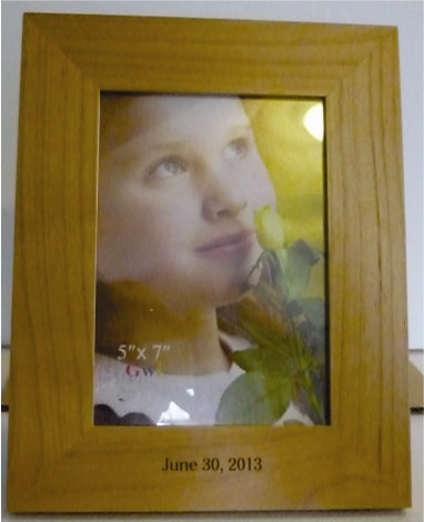 Engraved 4X6 Wood Picture Frame Personalized