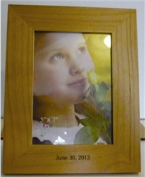 4 X 6 Engraved Wood Photo Frame