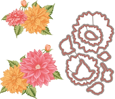 3319 Fresh Florals Stamp and Die