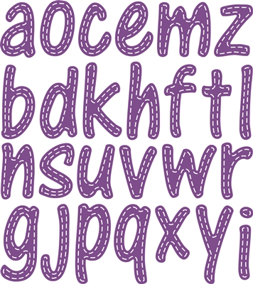 5140-02D Lower Case Alphabet w/ stitch Die