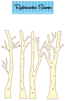 5167-02D Tabbed Birch Trees Die